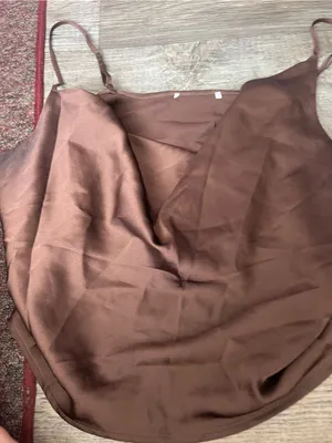 Abercrombie Brown Satin Slip tank top thumbnail 8
