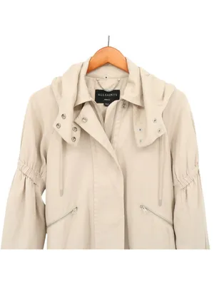 AllSaints Cherry Jacket in Barley Beige Hooded Zip Front S All Saints thumbnail 6