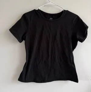Quince Womens Organic Cotton Stretch Crew Neck Short Sleeve T-Shirt Black Size M thumbnail 1