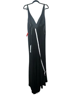 IEENA Mac Duggal Plunge Neck High Slit Gown Dress Size 10 NWT thumbnail 5