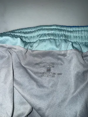 Brooks Women's Blue Running Shorts with Mint Panels and Cream Trim thumbnail 4