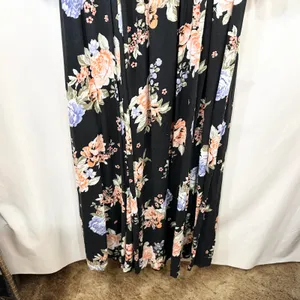 Torrid‎ Plus Sz 2X Maxi Dress Off Shoulder Black Floral Smocked Bell Sleeve 1214 thumbnail 8