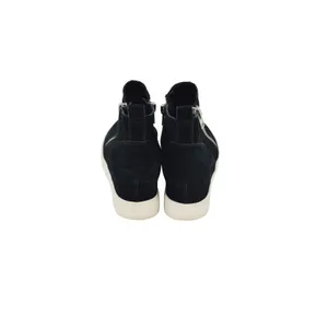 Steve Madden Black Suede‎ Leather Wedgie Hidden Wedge Zip Up Ankle Boots thumbnail 5