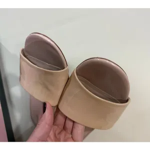 Kate Spade Savvi nude patent leather slide kitten heel sandal 7,5 thumbnail 3