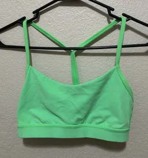 lululemon athletica Neon Green Strappy Sports Bralette thumbnail 1