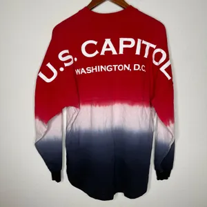 Spirit Jersey U.S.‎ Capitol Washington D.C. Tie Dye Red White Blue Top Sz S l thumbnail 6
