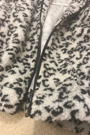 Cheetah Print Fleece Jacket Multi thumbnail 2