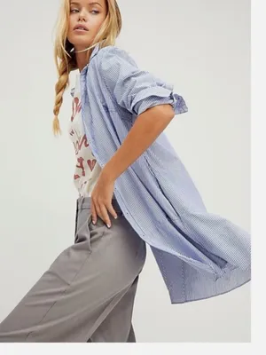 Free People All For You Striped Shirt Dress thumbnail 3