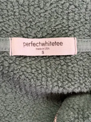 PerfectWhiteTee Women’s The Tyra 1/4 Zip Pullover Cotton Sweater Size Small thumbnail 4