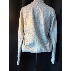 Studio B by Bobeau Gray Button Front Crew Neck Cardigan Sweater Small thumbnail 5