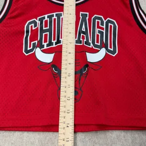 Chicago Bulls NBA Ultra Game Red Mesh Cropped Basketball Jersey Tank Women Small thumbnail 6