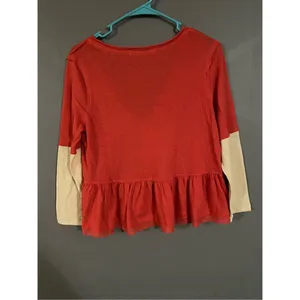 Free People Women's Colorblock Cotton Peplum Cropped Top Size Small thumbnail 5