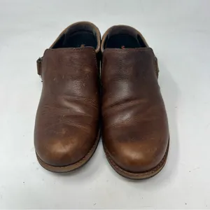 Merrell J42468 Leather Clog Mule Slip On Brown Stacked Heel Comfort Shoes 6 thumbnail 2