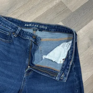 American‎ Eagle Stretch Denim Mom Jeans Retro Blue Size 14 Ankle thumbnail 6