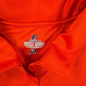 Auburn Tigers Women's Short Sleeve Polo Shirt Size XL Orange Russell Athletics thumbnail 3