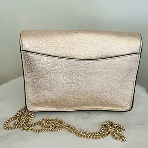 Coach Women's Turnlock Chain Crossbody Leather Bag, Platinum/Gold, NWOT thumbnail 15