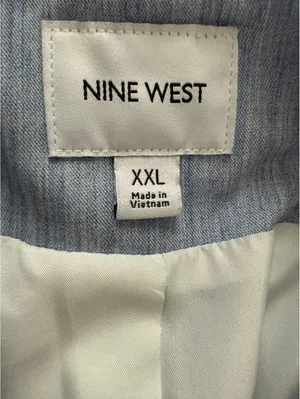 Nine West Women's Blazer Jacket Size XXL Blue Classic City Chic Office Work thumbnail 4