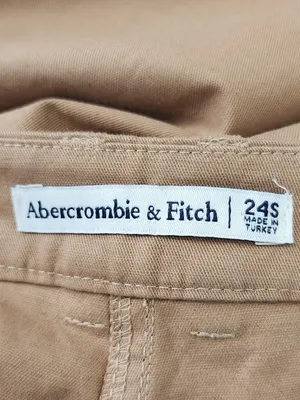 Abercrombie & Fitch Khaki Wide Leg Pleated Pants Size 24 Short thumbnail 10