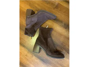 Women's Anne Klein Brown suede Ankle Boots Size 8 thumbnail 4