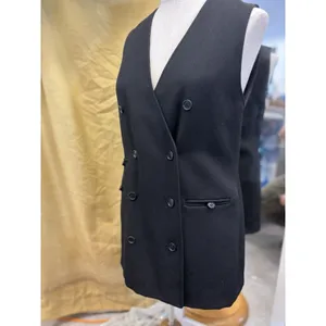 Anne Klein Women's Long Vest Double-Breasted Blazer‎ Vintage Small Like Medium thumbnail 8