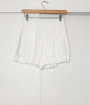 White Linen Shorts Abercrombie thumbnail 2