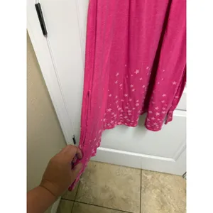 PINK Victoria's Secret Pink Star Print Babydoll Sleep Gown Nightgown Women's L thumbnail 6