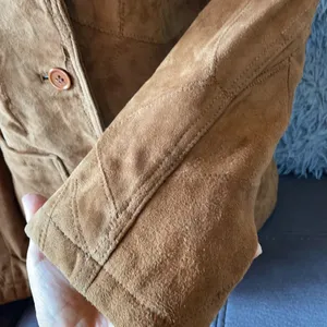 JUICY LUCY Tan/Brown Leather Suede Jacket Size M thumbnail 3