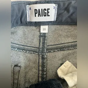PAIGE Jeans Colette‎ Crop Flare Blue Distressed Bottom Faded Size 30 Pre-owned thumbnail 15