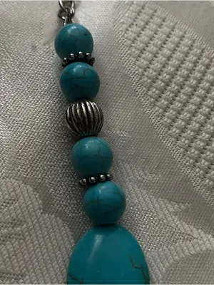 Paparazzi Necklace & Earrings Set Home Sweet Homestead Oblong Turquoise Pendant thumbnail 6