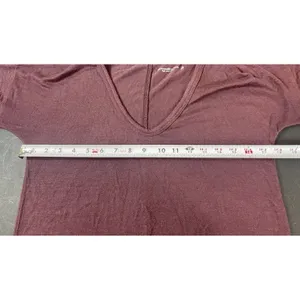 Abercrombie Fitch Soft A&F Cozy Plum V Neck Long Sleeve Tee Relaxed Top M thumbnail 10