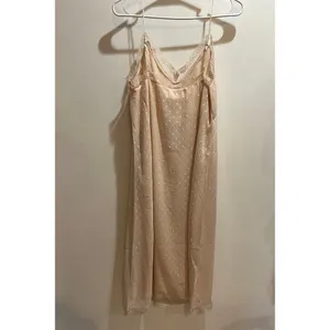 Anthropologie NWT Victorian Vintage Ethereal Women Medium Ivory Midi Slip Dress thumbnail 7