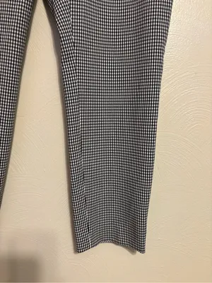 White House Black Market WHBM Black White Gingham Ankle Pants Size 12 thumbnail 8