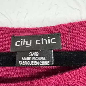 City Chic Burgundy Boat Neck Slouchy Sweater Womens 16 Boho Casual Oversized thumbnail 2