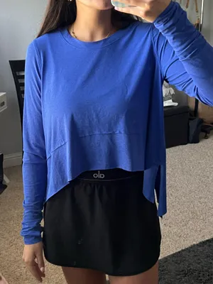 Free People Blue Long Sleeve Top thumbnail 1