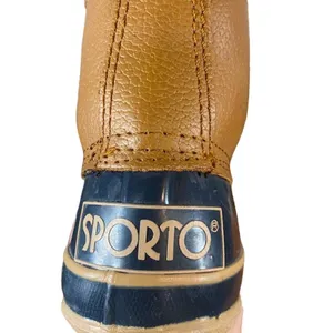 Sporto Women’s Beige Leather Insulated Lace-Up Duck Rain Boots Size 6 thumbnail 9
