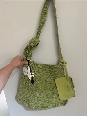 Free People Coastal Crush Matcha Green Slouchy Shoulder Bag thumbnail 3