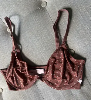 Victoria’s Secret Unlined Demi Bra Orange Polka-Dot Size 34D thumbnail 1