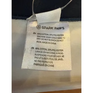 Spark Paws Pajama Top Unisex Medium Blue Red NWT Heart Print Button Down Shirt thumbnail 8