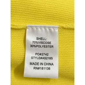 RIVIR Yellow High Rise Wide Leg Pull On Knit Pants Stretch Size Small thumbnail 5