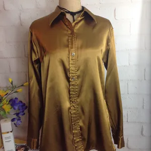⬇️ LONG SLEEVED BLOUSE Gold Size M thumbnail 4