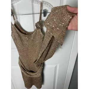 JLUXLABEL Gold Golden Dusk Sequin Dress S thumbnail 5