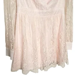 Lulus Lace Blush Pink Mini Dress Sz M thumbnail 5