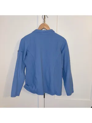 L.L.Bean $98 Woman’s S Reg light blue full zip fleece jacket Hoodie Sweatshirt thumbnail 2