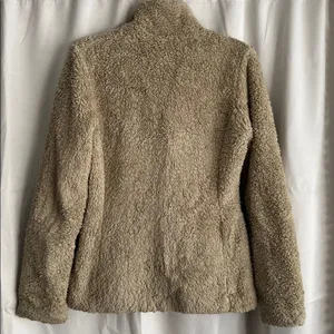 Patagonia Women Los Gatos Sherpa Fuzzy Tan Brown‎ Full Zip Jacket Small thumbnail 2