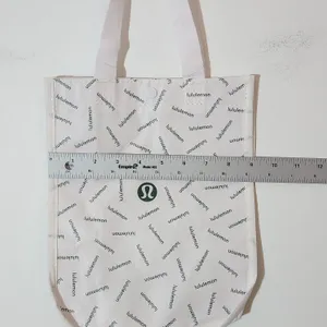 Lululemon Reusable White and Green Tote Bag thumbnail 5