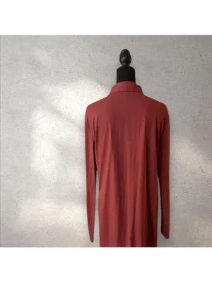 Free People Rust Red Button-Up Tunic Shirt XL thumbnail 3