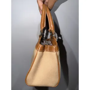 Vintage Fossil Canvas Purse Handbag Woven Handle Baguette Womens Y2K P thumbnail 3