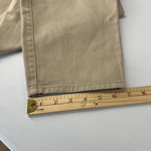 H&M Loose Mom Jeans Womens 12 Beige‎ Denim Cotton Logo Slim Fit High Waist New thumbnail 14