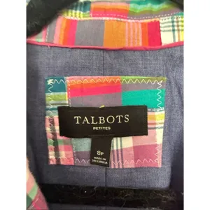 Talbots Women’s 8P Pink Patchwork Blazer Jacket Y2K 2000s Clueless Vibes thumbnail 2