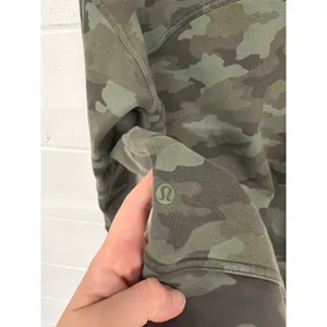Lululemon Sz S All Yours Crew Fleece Heritage 365 Camo Green Twill Sweatshirt thumbnail 6